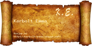 Kerbolt Emma névjegykártya